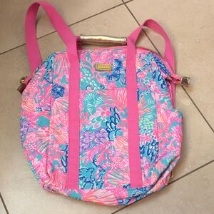 Lilly Pulitzer Pink and Blue Floral Backpack